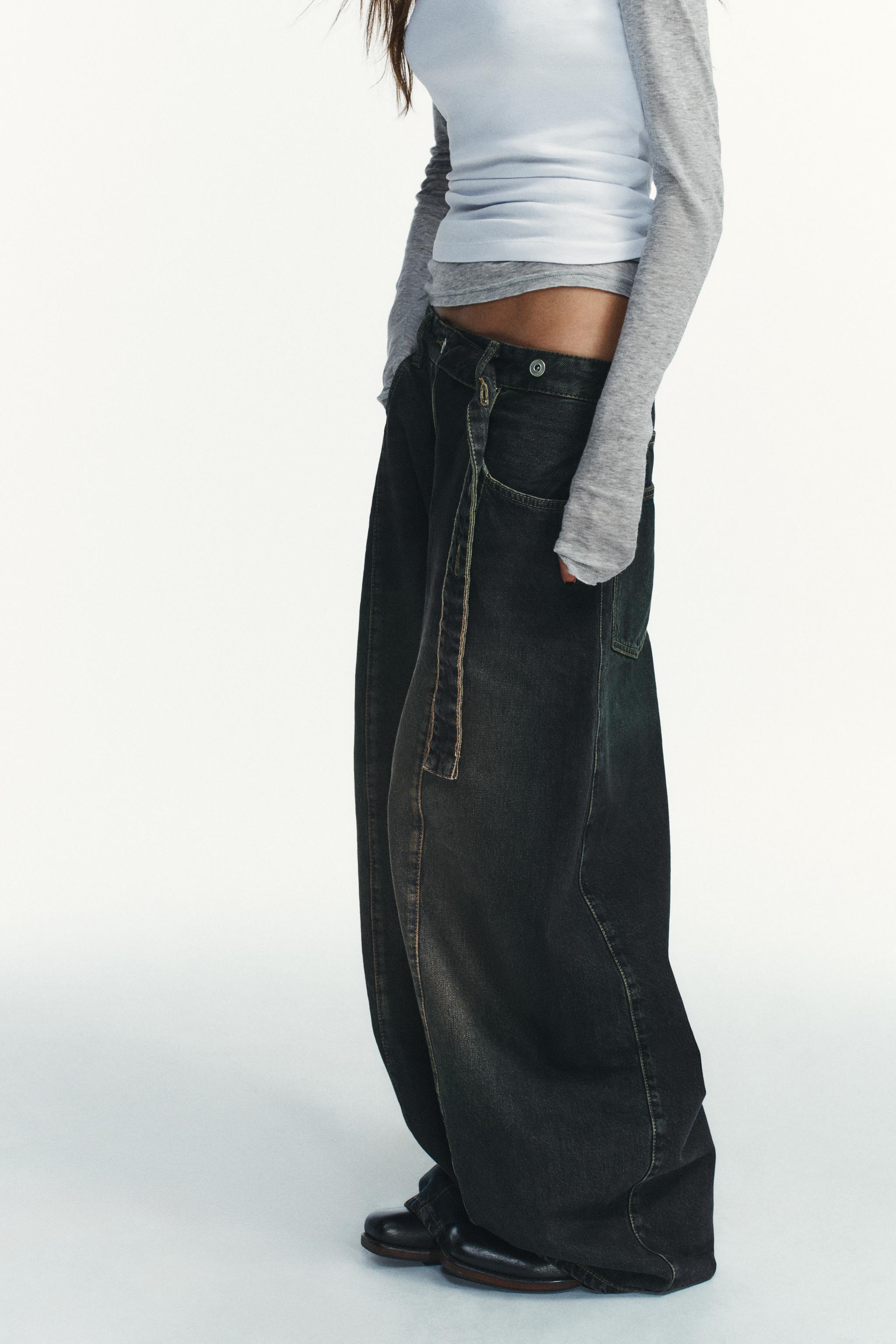 TRF OVERSIZE LOW RISE JEANS